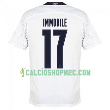 Italia Immobile 17 Maglia Trasferta Euro 2020 Manica Corta